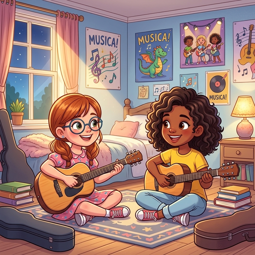 Anna megtanul gitározni